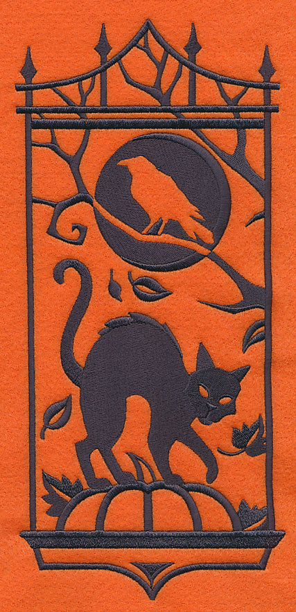 Black Cat Silhouette Panel