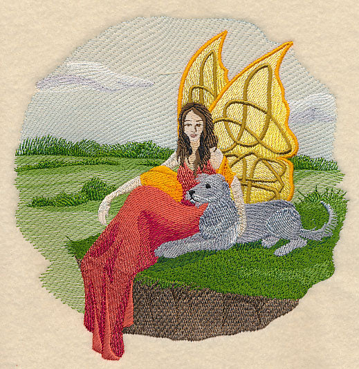 Wolfhound and Celtic Fairy