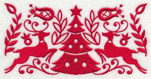 Scandinavian Christmas Tree Border