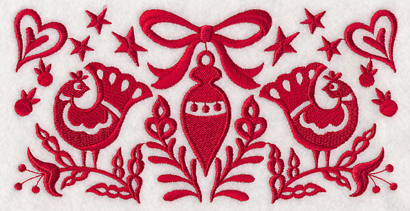 Scandinavian Christmas Ornament Border