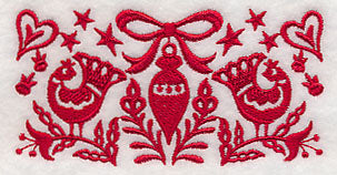 Scandinavian Christmas Ornament Border