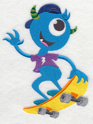 Monster on Skateboard