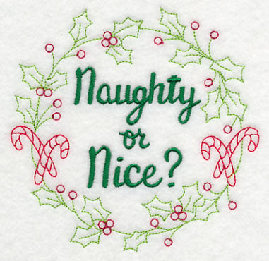 Naughty or Nice Wreath