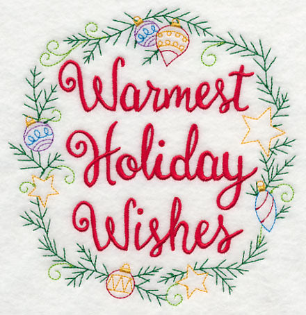 Warmest Holiday Wishes Wreath