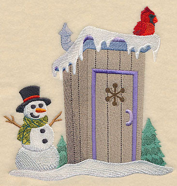 Winter Outhouse - His