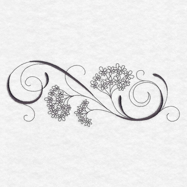 Inky Queen Anne's Lace Border