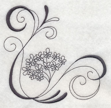 Inky Queen Anne's Lace Corner