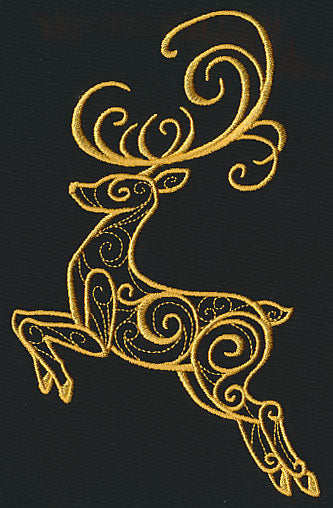 Filigree Reindeer (Goldwork)