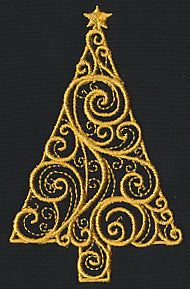 Filigree Christmas Tree (Goldwork)
