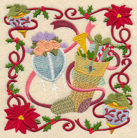 Victorian Christmas Stocking Collage