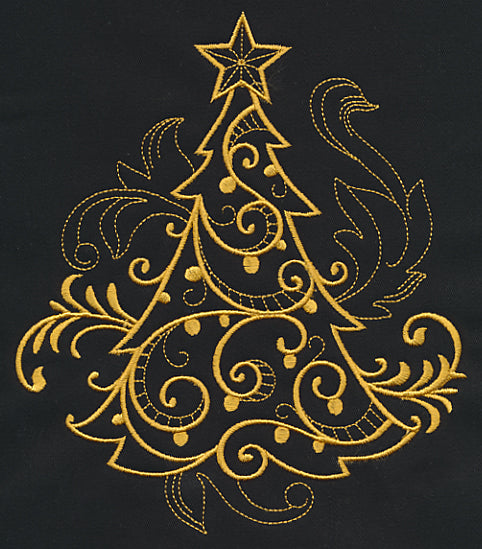 Filigree Christmas Tree (Goldwork)