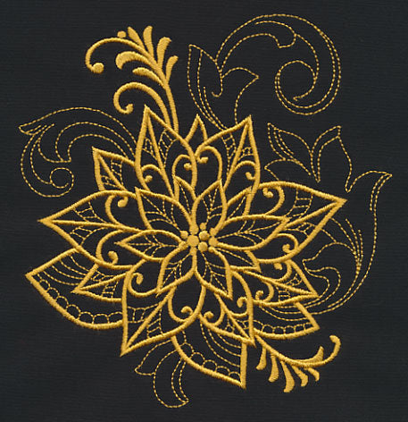 Filigree Poinsettia (Goldwork)