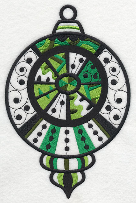 Merry and Bright Ornament (Blackwork)