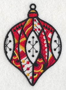 Very Merry Christmas Ornament (Blackwork)