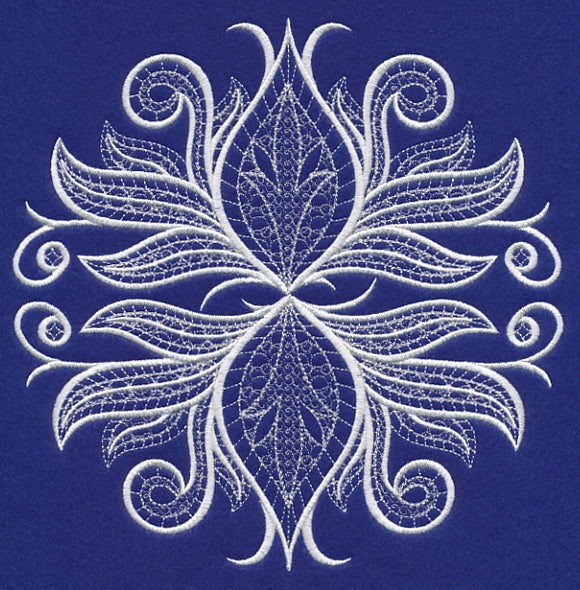 Simple Symmetry Flourish (Whitework)
