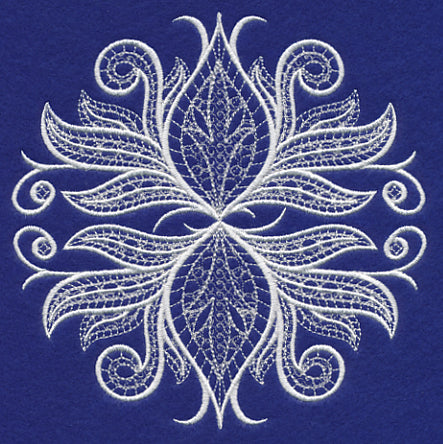 Simple Symmetry Flourish (Whitework)