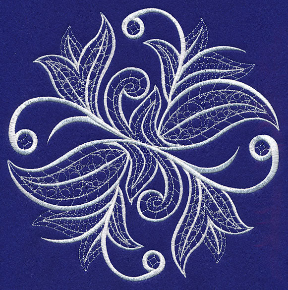 Whirls and Twirls Flourish (Whitework)