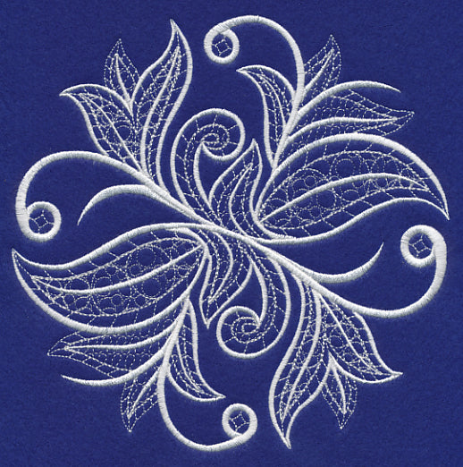 Whirls and Twirls Flourish (Whitework)