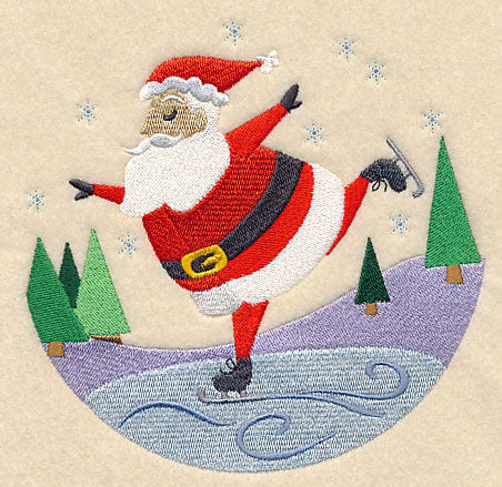 Skating Santa Scene