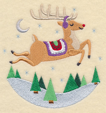 Frolicking Rudolph Scene