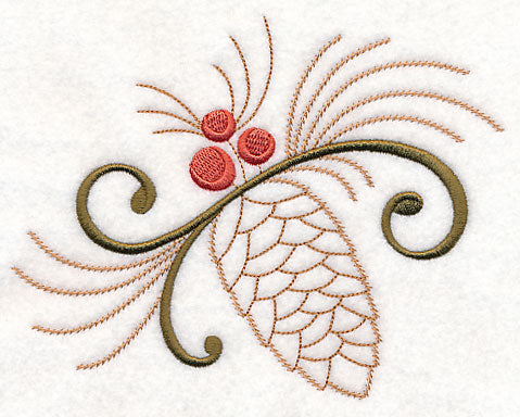Elegant Pinecone Flourish