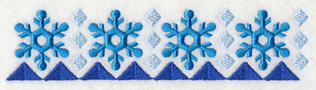 Nordic Winter Snowflake Border