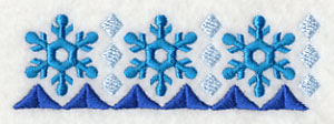 Nordic Winter Snowflake Border