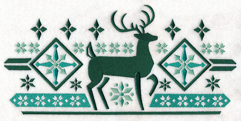 Winter Deer Embroidered Sweater