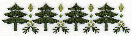 Nordic Winter Tree Border