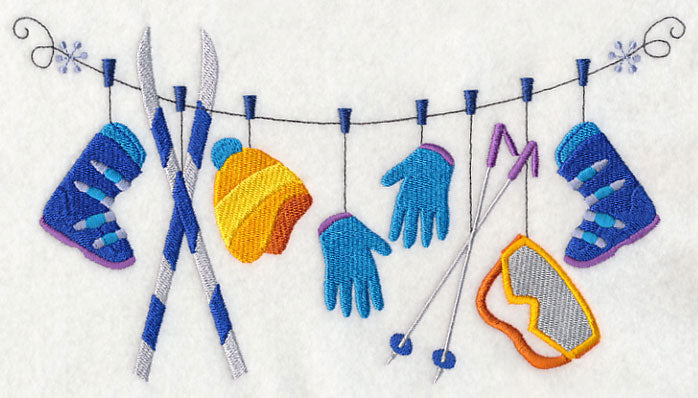 Downhill Skiing Clothesline