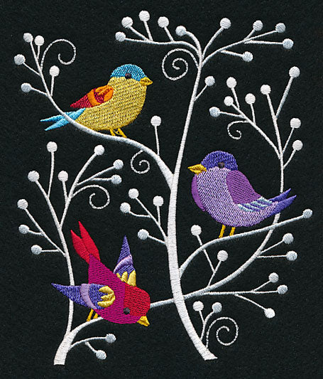 Wintry Bird Trio