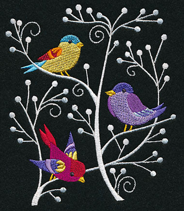Wintry Bird Trio