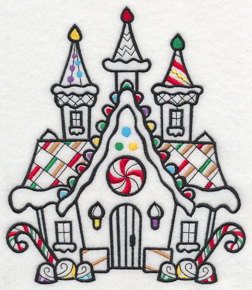 Gingerbread House 1 (Blackwork)