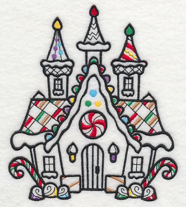 Gingerbread House 1 (Blackwork)