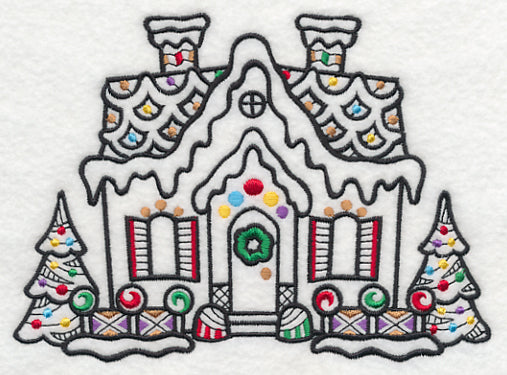 Gingerbread House 2 (Blackwork)