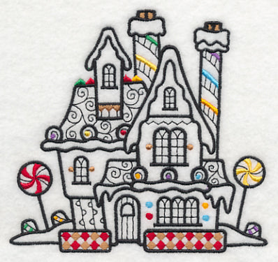 Gingerbread House 3 (Blackwork)