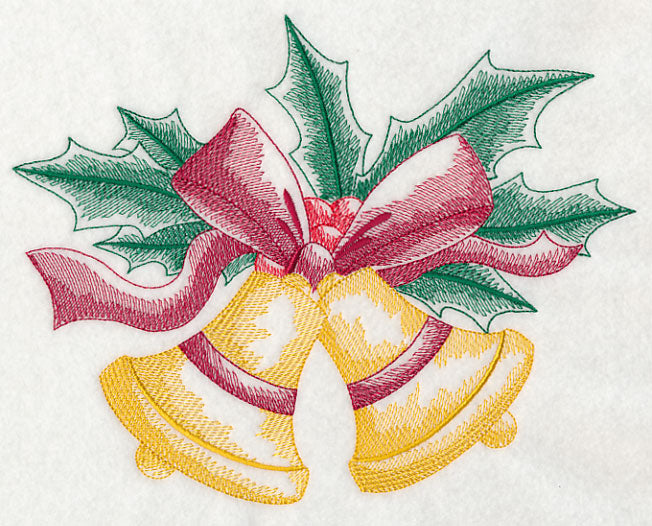 Christmas Bells and Holly (Toile)