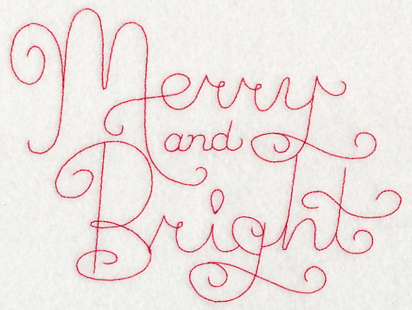 Merry and Bright (Redwork)