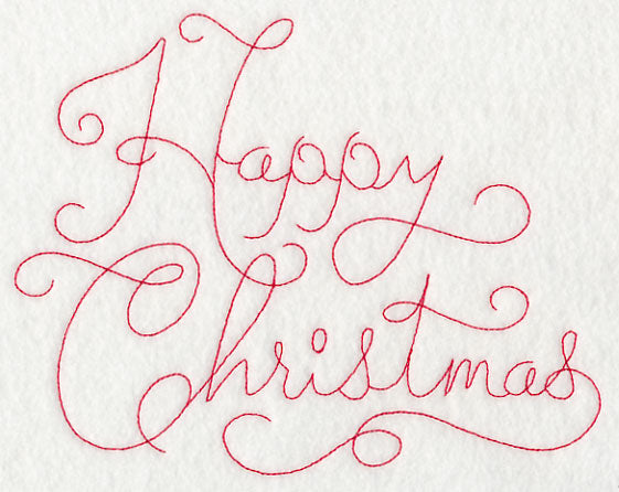 Happy Christmas (Redwork)