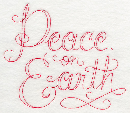 Peace on Earth (Redwork)