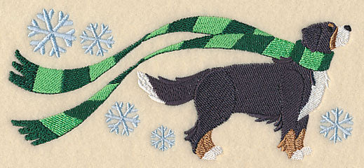 Wrapped Up In Winter Bernese Mountain Dog