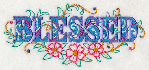 Blessed with Vintage Flower Fade