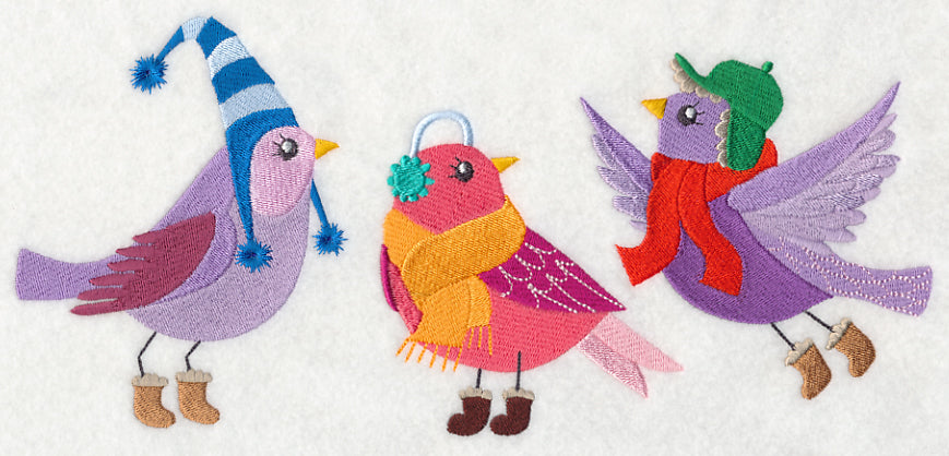Fashion Birds in Winter Wear 1