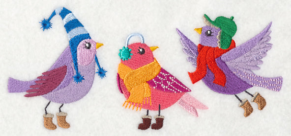 Fashion Birds in Winter Wear 1