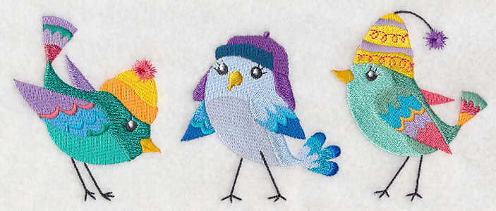 Fashion Birds in Winter Wear 2