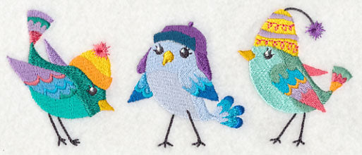 Fashion Birds in Winter Wear 2