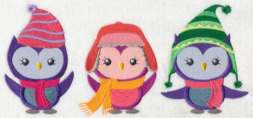 Fashion Owls in Winter Wear