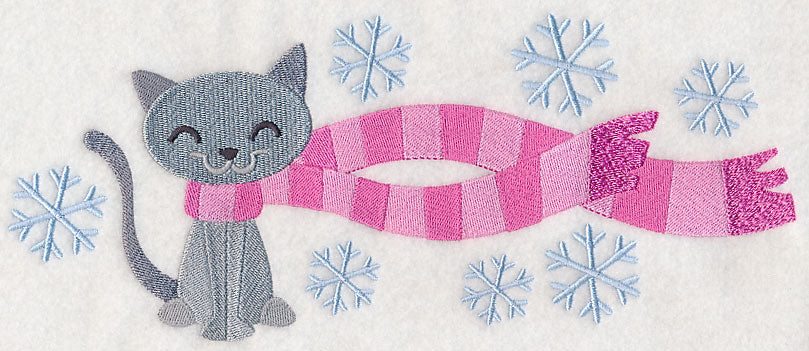 Wrapped Up In Winter Cat