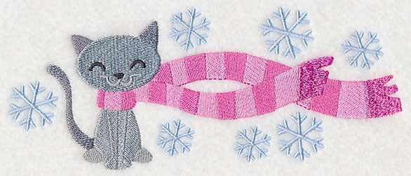 Wrapped Up In Winter Cat