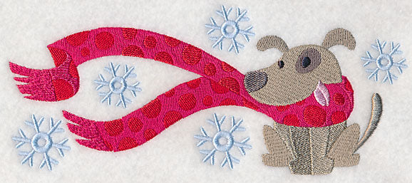 Wrapped Up In Winter Dog